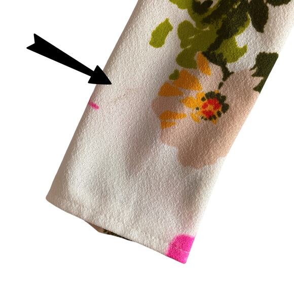 Vintage 1960s Jerri of Miami Floral Dress M Belt Scarf White Pink Orange MCM - Picture 6 of 9